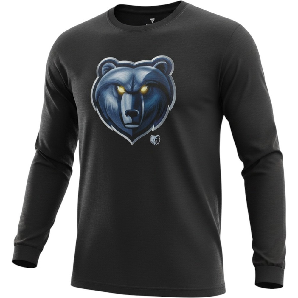 Fanatics NBA Memphis Grizzlies Long Sleeve T-Shirt Mens XL Black Graphic Tee New